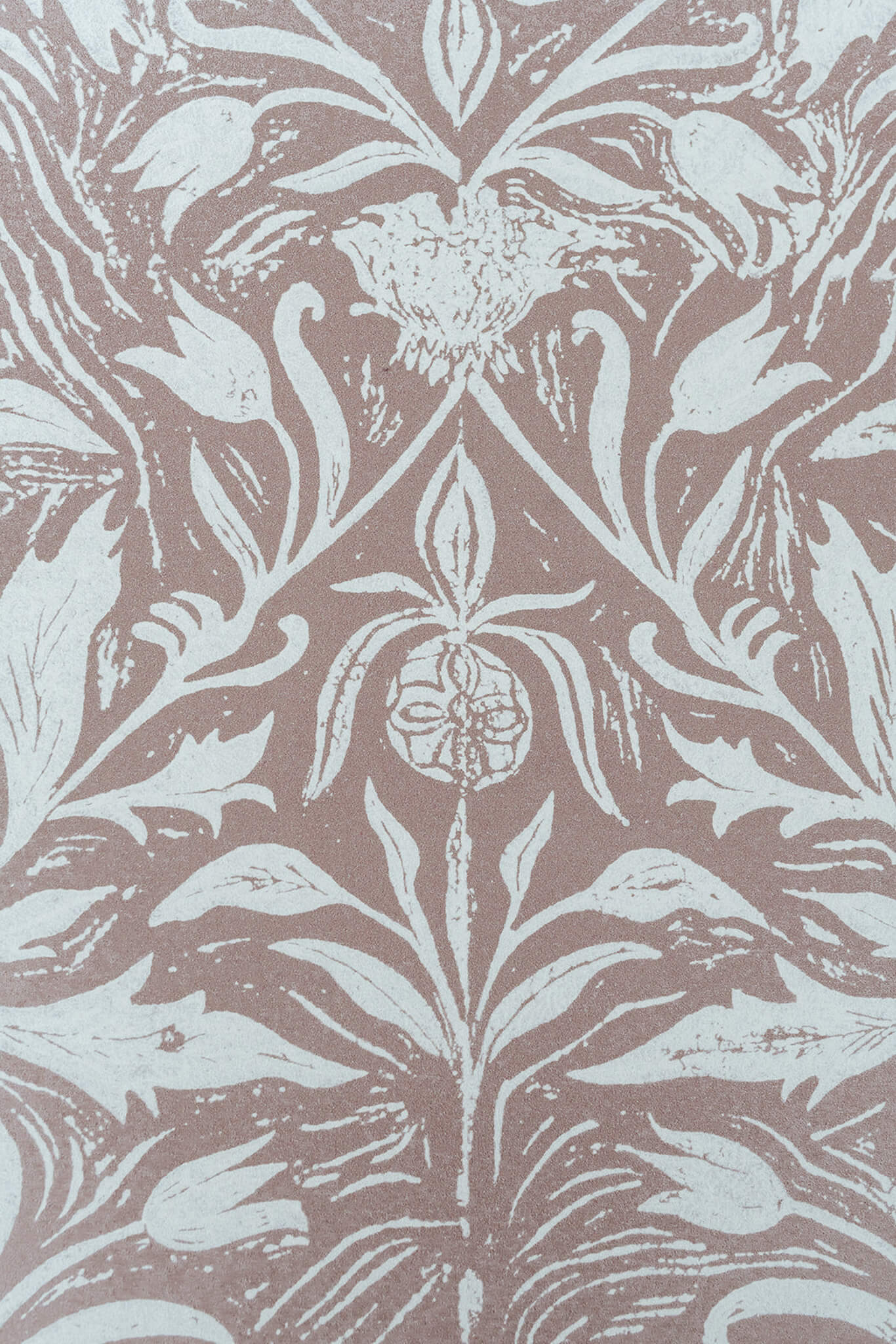 Decorative pattern with floral elements on a textured background