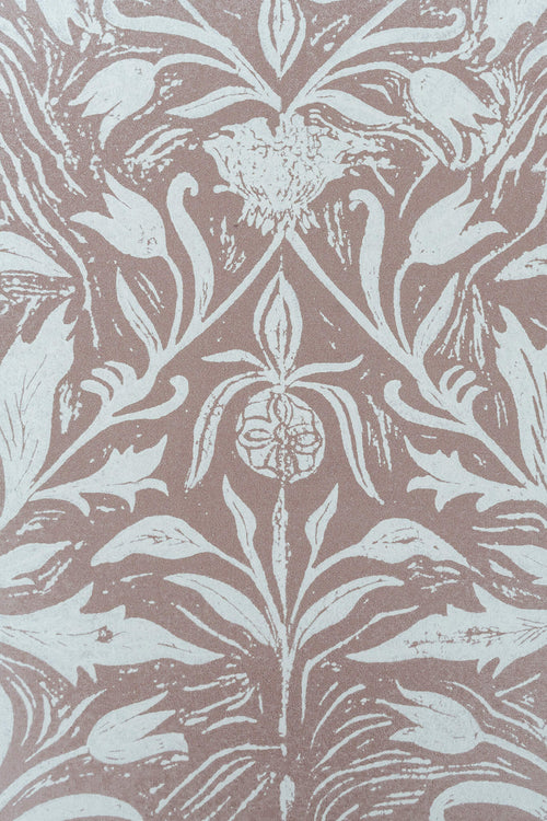 Decorative pattern with floral elements on a textured background